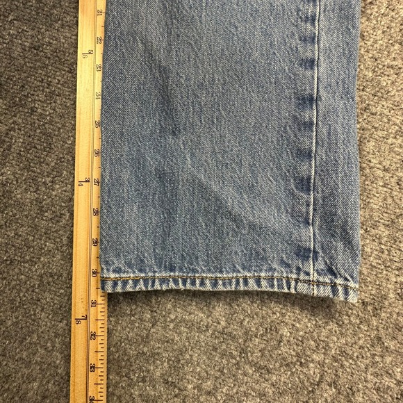 Levis 501 Original Straight Leg Jeans Mens 33x32 Blue Button Fly - Picture 6 of 11